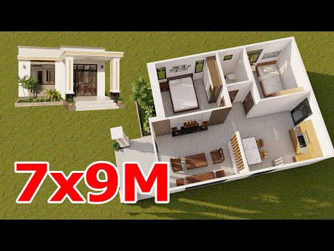 Video Mẫu Nhà Cấp 4 Nhỏ Đẹp, 2 Phòng Ngủ Với Diện Tích 7x9M... - youtube