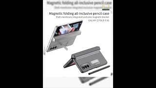 Magnetic Hinge All-included Pen Slot Cover For Samsung Galaxy Z Fold 3 Case Screen Tempered Glass...