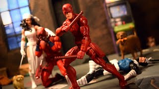 Upgrading the Marvel Legends Daredevil: The Man Without Fear 3-Pack Action Figure Review | Custom