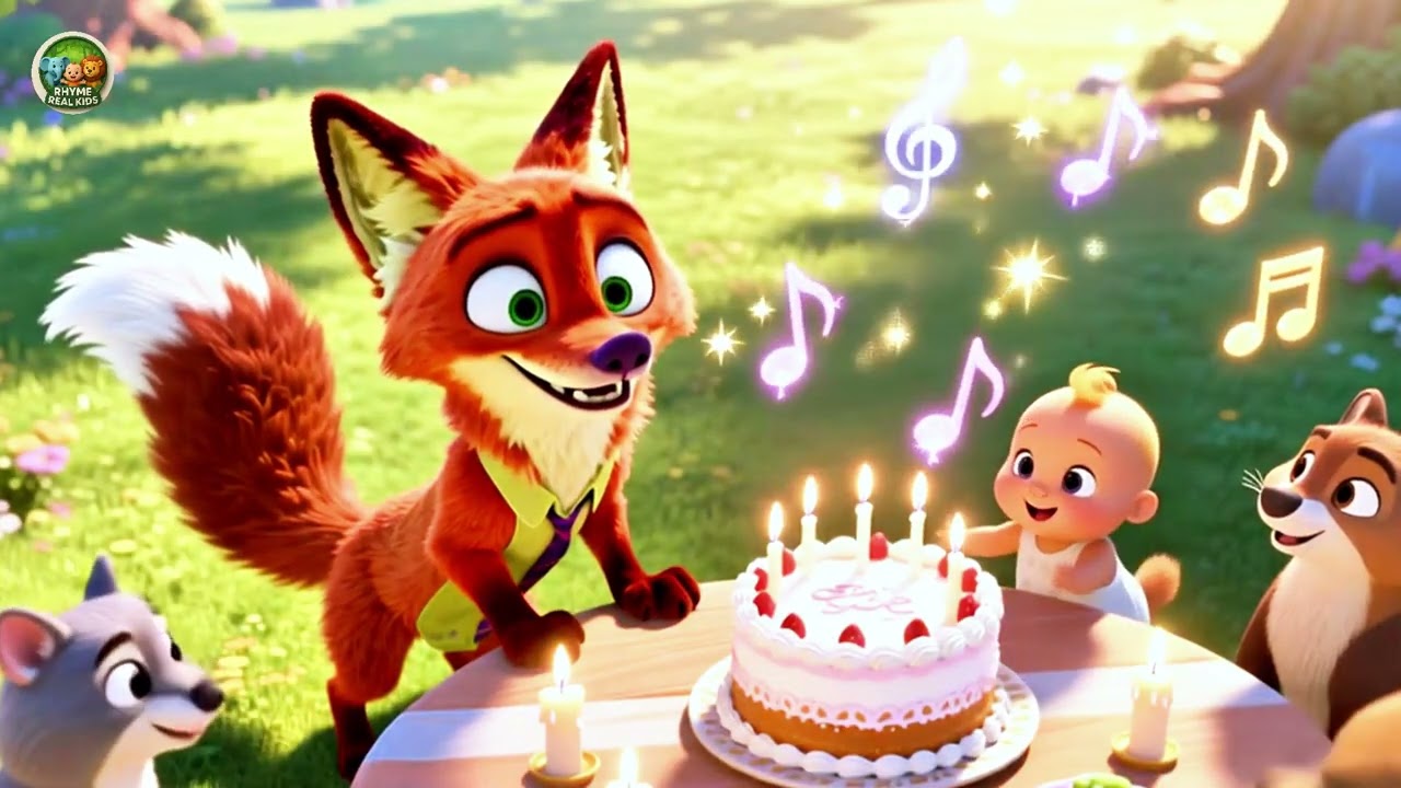 Baby Fox with the Birthday Party | Fun Birthday Song for Kids | Nursery Rhymes in English