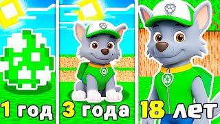 КАК МЕНЯЛСЯ РОККИ ЩЕНЯЧИЙ ПАТРУЛЬ В МАЙНКРАФТ