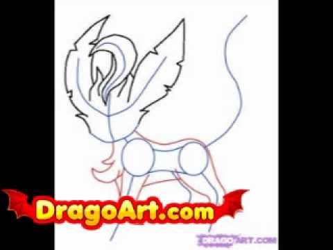 How to draw Leafeon, step by step - YouTube