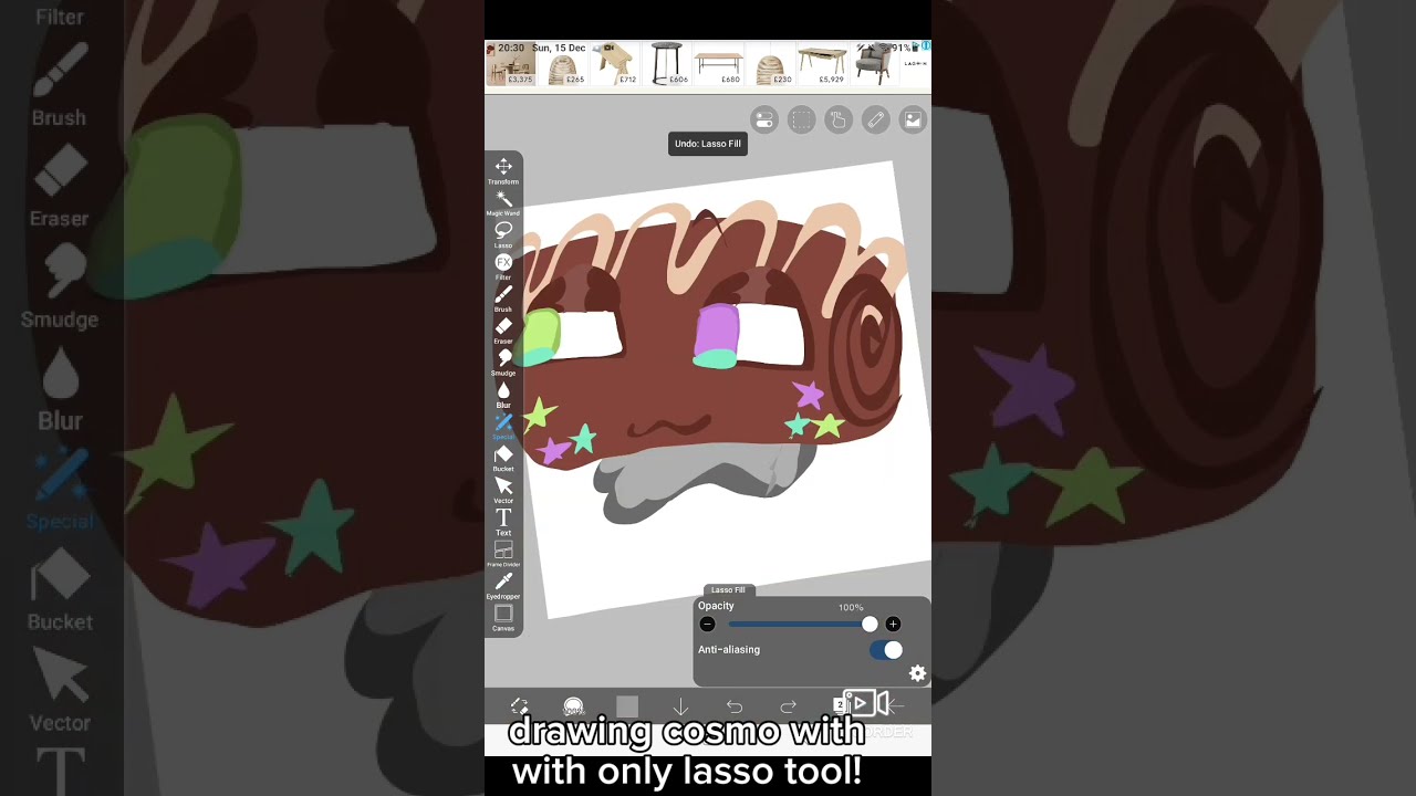 I Love The Lasso Tool Alot Dandysworld Art Cosmo Lassotool Ibispaintx