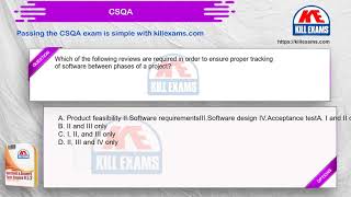 Csqa - Certified Software Quality Analyst Csqa Dumps With Real Questions By Killexams.com