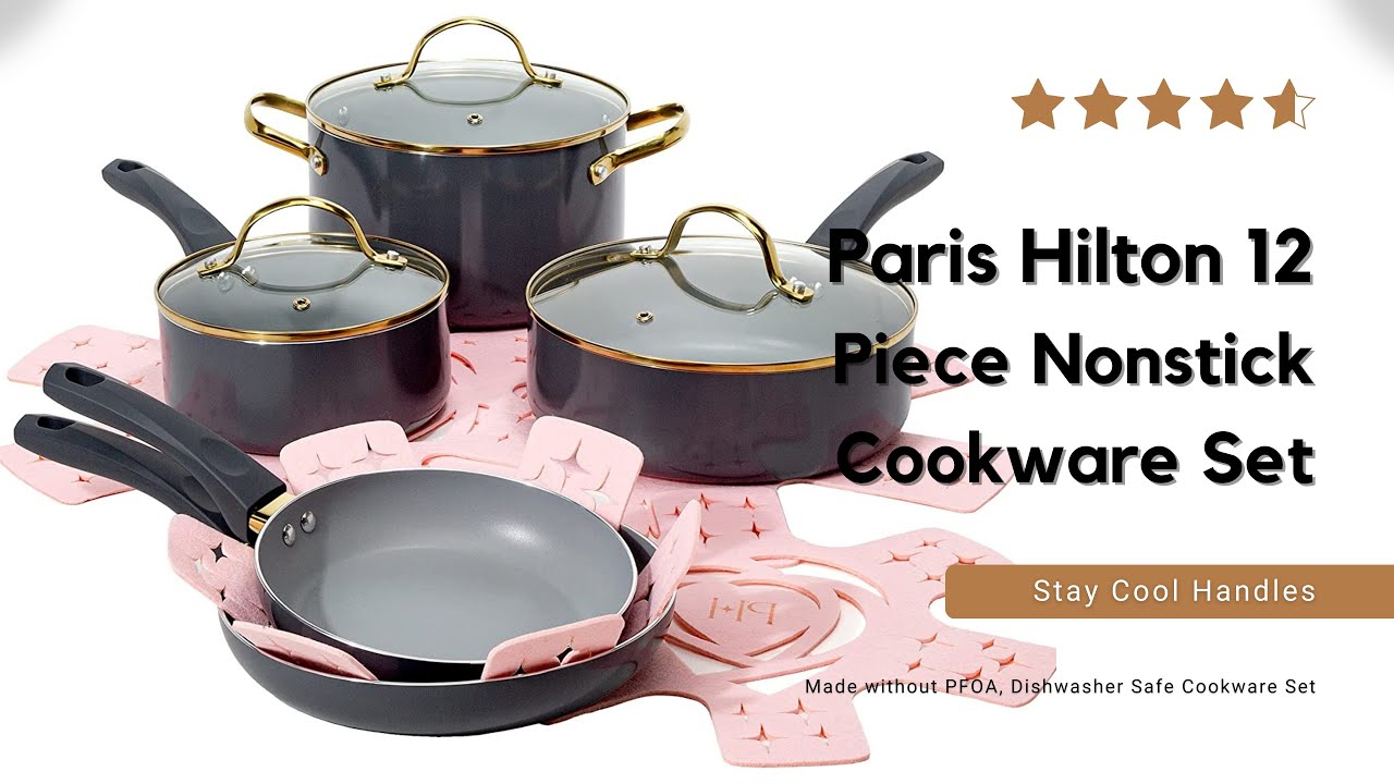 High Quality Nonstick Cookware Paris Hilton 12Piece Nonstick