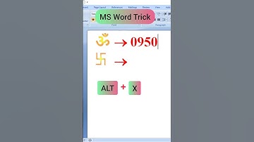 How to Type Om (ॐ) & Swastik (卐) Symbol in MS Word | ALT + X Shortcut