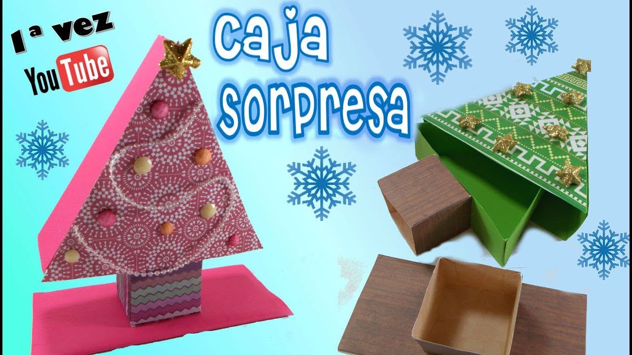 Caja sorpresa super chula mágica 🎄 Envolver regalos de Navidad ultima hora fácil y bonito reciclaje kawaii emoticons