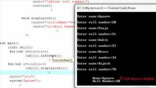 C++ in Hindi -35 Array of Objects