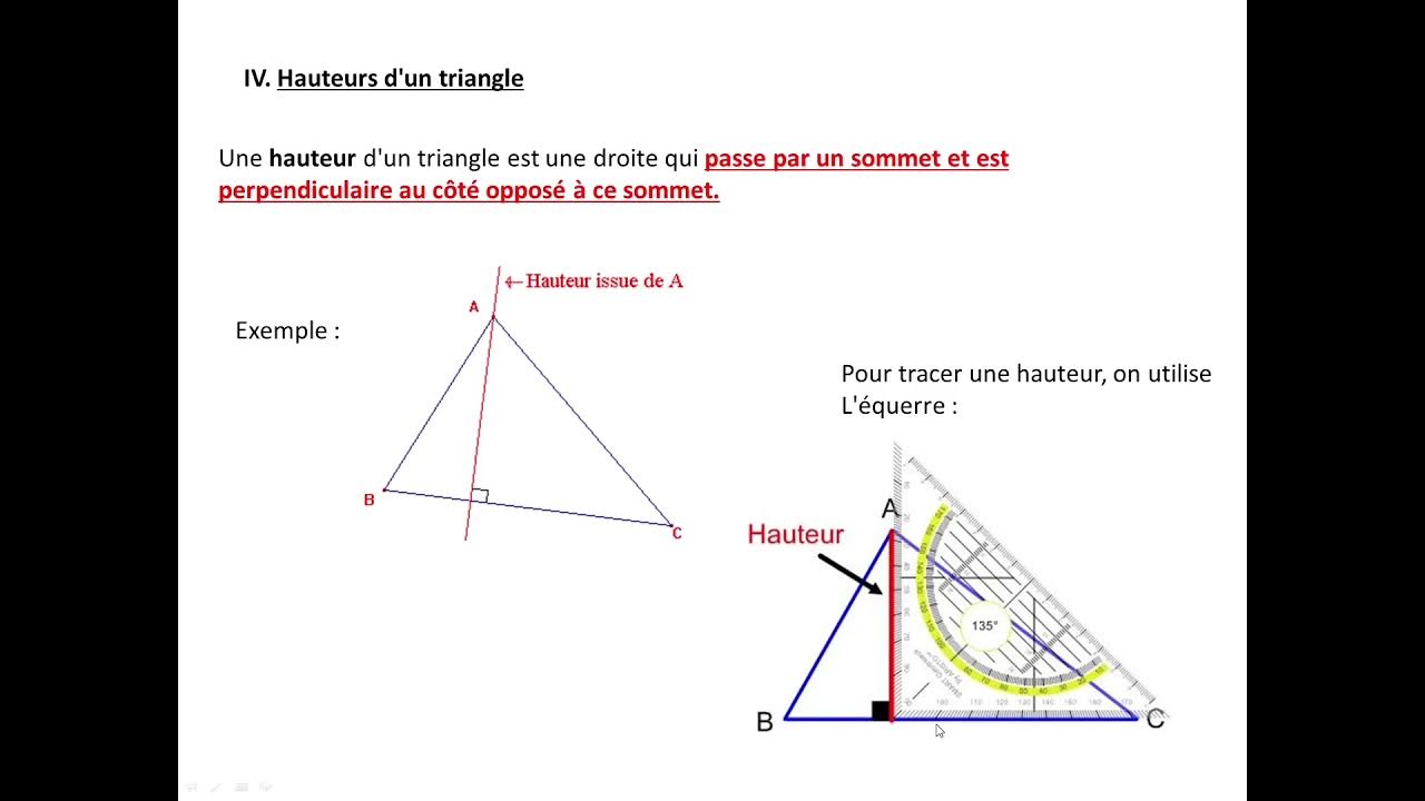 Hauteurs dans un triangle - YouTube