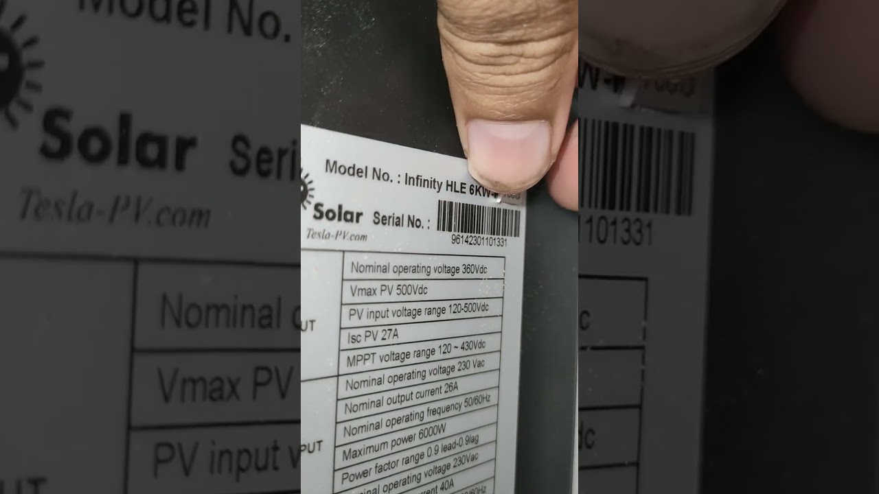 Tesla infinity HLE 6 kw PV 7000 or 6500