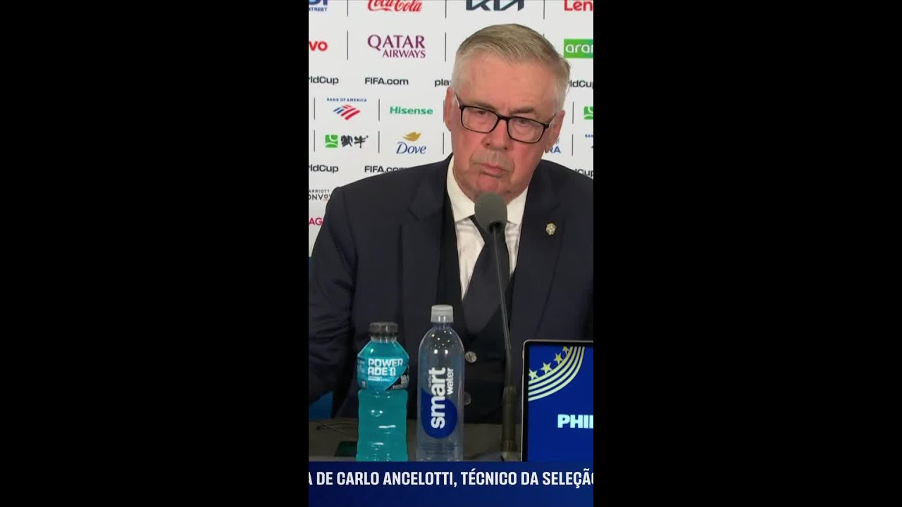 ANCELOTTI COMENTA POSICIONAMENTO DE VINI JR. | Copa do Mundo 2026 | #shorts | ge.globo