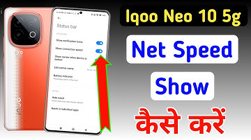How to show real time network speed in IQOO  Neo 10 5g / IQOO  Neo 10 me net speed ko show Kare