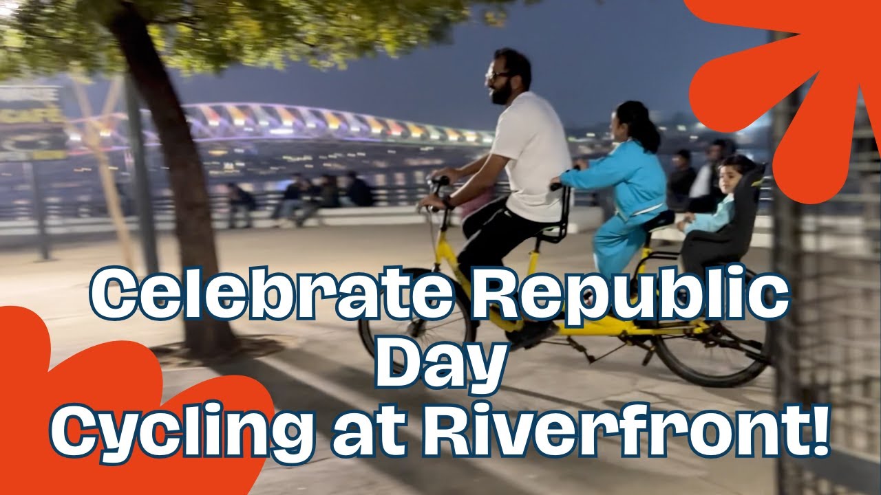 અમદાવાદ Riverfront Cycling 🚴‍♂️ | Family Time on Sunday Evening | Atal Bridge View