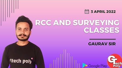 RCC & Surveying-1 Classes Update | polytechnic Civil Engineering 4th Semester.