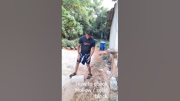 how to check hollow block quality by normal method