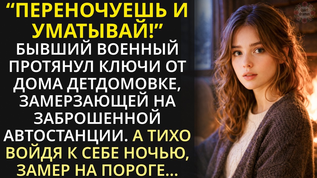 Угрюмый мужчина, не глядя, впустил в дом беглую детдомовку в непогоду.. А едва она попыталась уйти