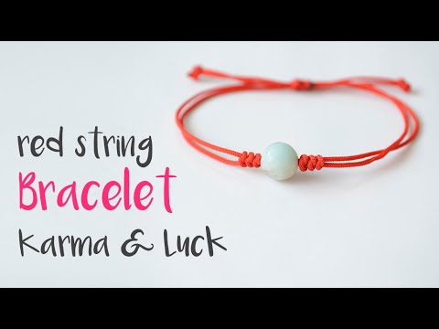 DIY How to make red string lucky bracelets 