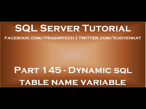 Видео: SQL сервер дээрх хүснэгтийн нэр гэж юу вэ?