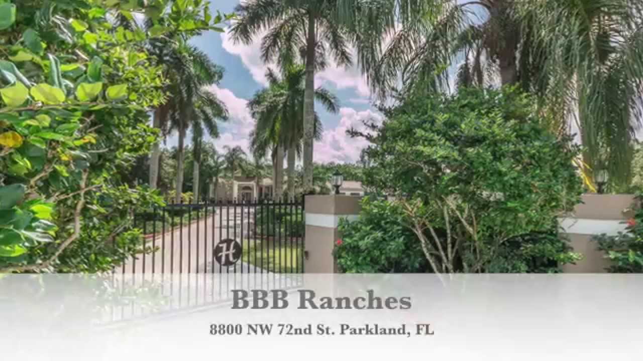 BBB Ranches 8800 NW 72nd St. Parkland, FL YouTube