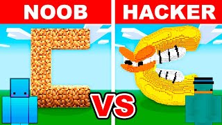 NOOB vs HACKER: Hice Trampa en Batalla de Construcción del Alfabeto!