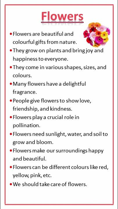 Essay on Flowers #essay #easytolearnandwrite #youtubeshorts #yt #short #flowers #flower #garden#rose