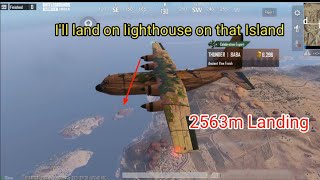 Longest Landing In Bgmi 2563M Landing ,