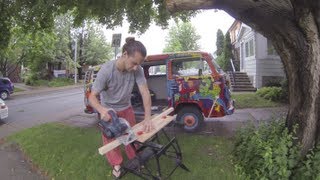 Timelapse: DIY Building an L-shaped Bench Seat for the Hippie Van (part 1) View Part 2 Here: http://www.youtube.com/watch?v=MPbQm2z6wF4 I decided I wanted to make a custom seating arrangement for ...