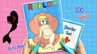 [🐾paper diy🐾] Roblox Mermaid pregnant many babies 로블록스 Outfit Blind Bag | ASMR DIY Paper