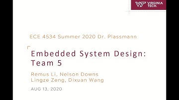 Virginia Tech ECE 4534 Embedded System Design Project - Hospital Ship - Team 5 - Summer 2020