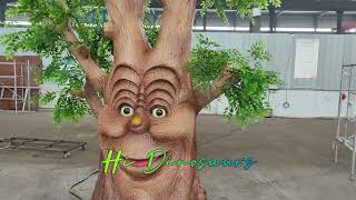 Interactive 3-Meter Animatronic Talking Tree – Motion Sensor Attraction!