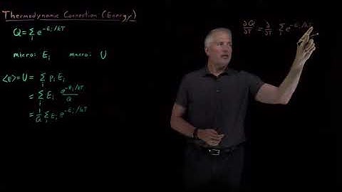 Thermodynamic Connection (Energy)