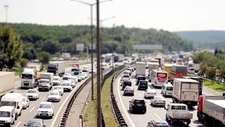 Car Traffic Jam on the Highway Time Lapse (Stock Footage)