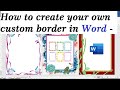 how to make a custom border in word