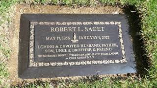 Comedian Bob Saget Grave New Grave Stone Marker Mount Sinai Cemetery Los Angeles California USA 2022