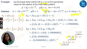 #Numerical Analysis: Fourth Order Runge-Kutta Method