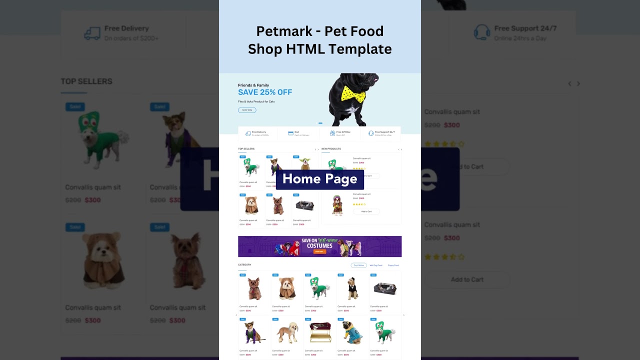 Petmark - Pet Food Shop HTML Template #htmltemplate #websitetemplate