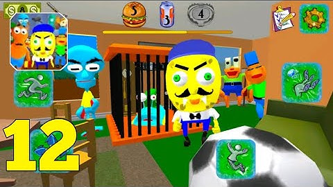 Sponge neighbour escape 3d NEW UPDATE part-12. #sponge #neighbourescape #walkthroughgames #spongebob