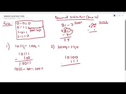 ECDE L2 EXAM PREP - Topic 2 - 2.2 NUMBER SYSTEM – BINARY SUBTRACTION