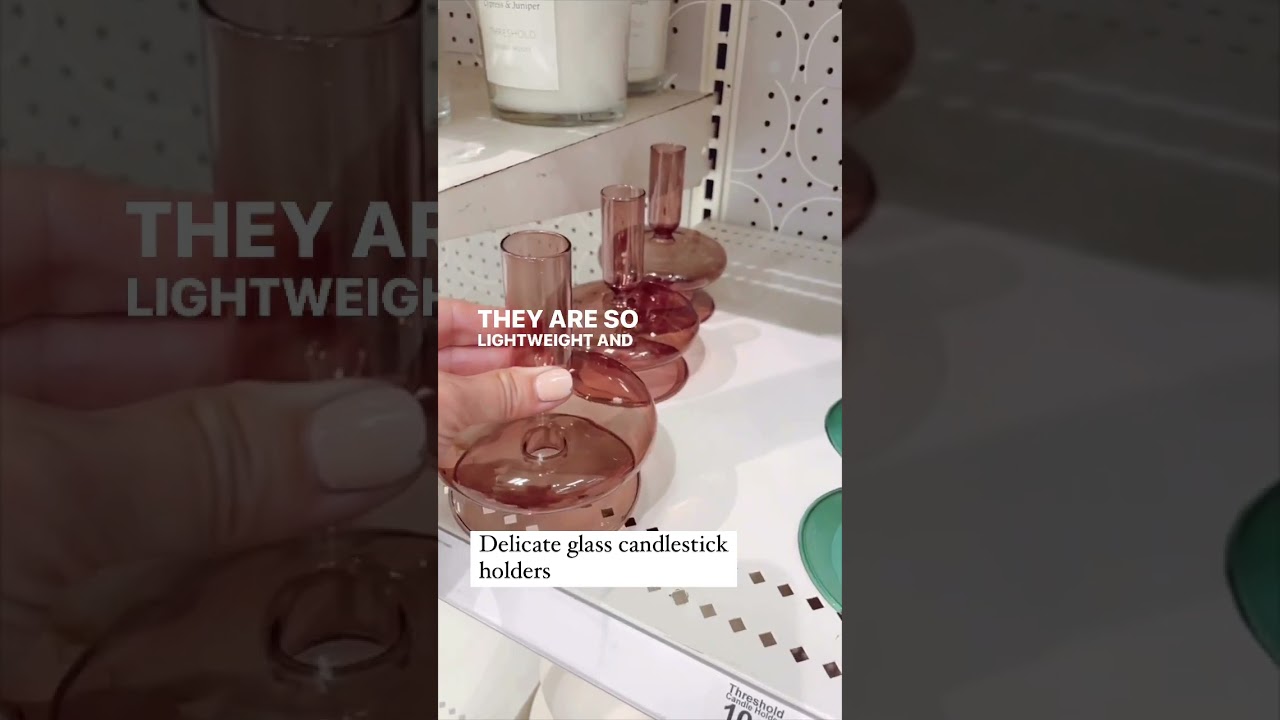 Smokey Glass Candlestick Holder