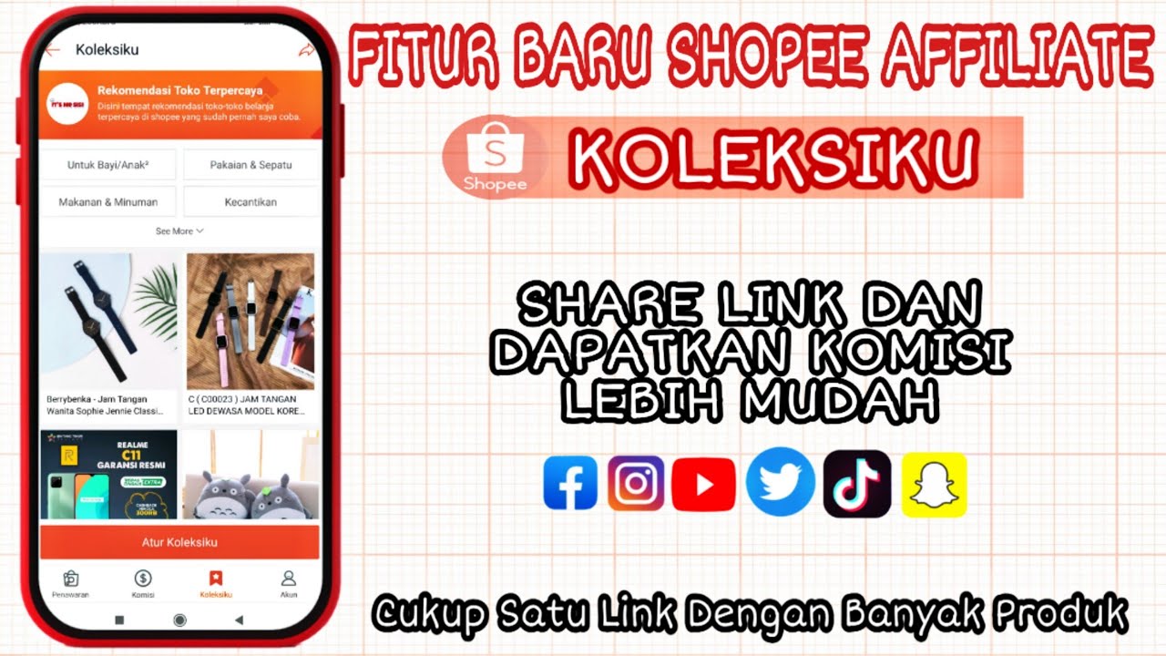 Cara Membuat Koleksiku di Shopee Affiliate Program | Share Link Lebih