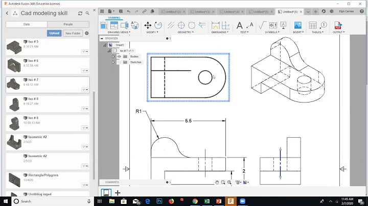 Dimensioning Iso #7 Fusion 360