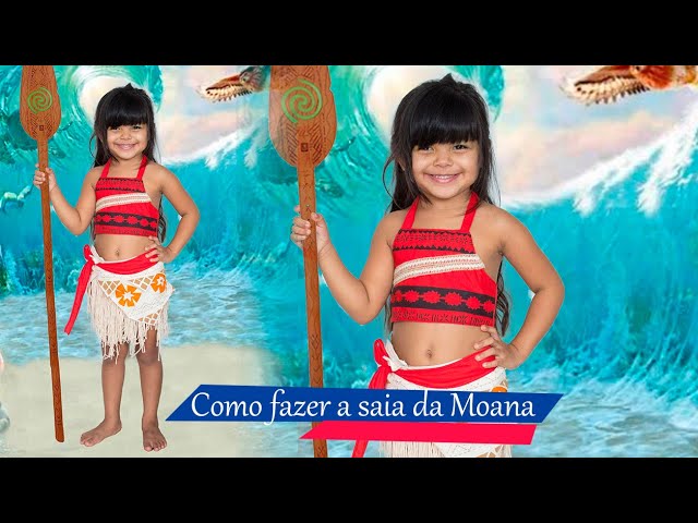 Vestido Moana com faixa adulto mãe