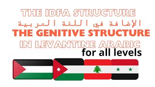 The genitive structure - The Idafa structure in Levantine Arabic الإضافة في اللغة العربية