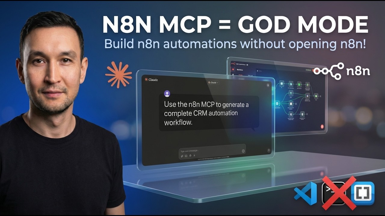 Building n8n workflows with Claude AI tutorial thumbnail