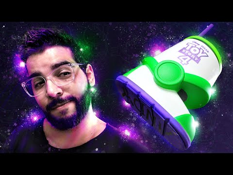 Customizei o PORTA COPO do BUZZ LIGHTYEAR da CINEMARK ( Disney - Toy Story 4 ) - DIY