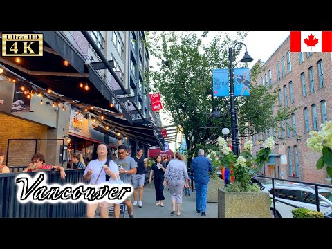 ??【4K】Vancouver Summer Walk - Yaletown’s old redbrick warehouses (August, 2021)