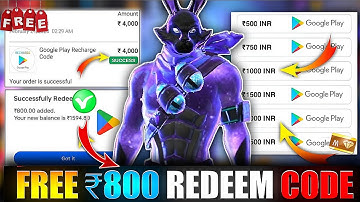 🤩GET FREE ₹800 का REDEEM CODE 🥳 | FREE REDEEM CODE | GOOGLE PLAY REDEEM CODE KAISE LE