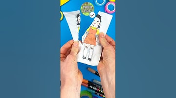 Paper Craft Trick Doll Transformation by Squid Game #squidgame #papercraft #trick #squidgame #wow