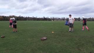 FB down field blocking training basic pt 8 18/10/2014