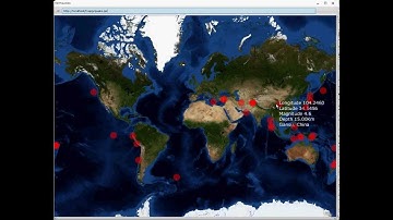 Eearthquake data visualization with JAW+MapQuest+Seismi